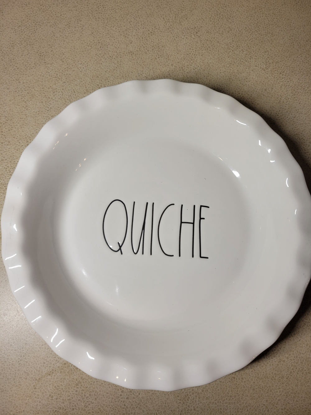 Rae Dunn White Quiche Ceramic Pie Dish
